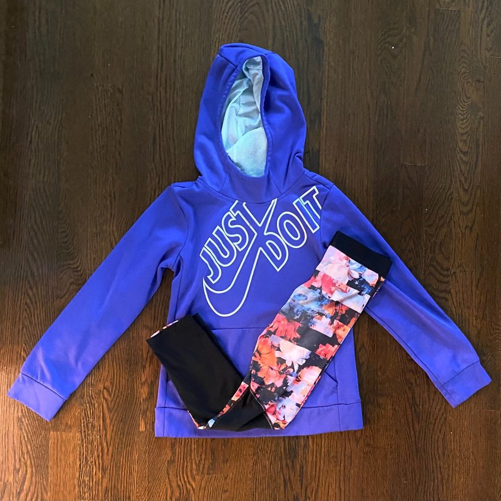 Nike Active Girls Hooded Sweater & Leggings